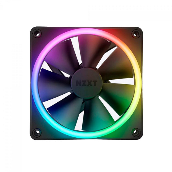 Kit Fan Com 3 Unidades NZXT F120RGB DUO, RGB, 120mm, Black, Com Controlador, RF-D12TF-B1
