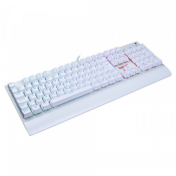 Teclado Mecanico Redragon Kala Branco RGB Switch Vermelho, K557W-RGB PT-RED