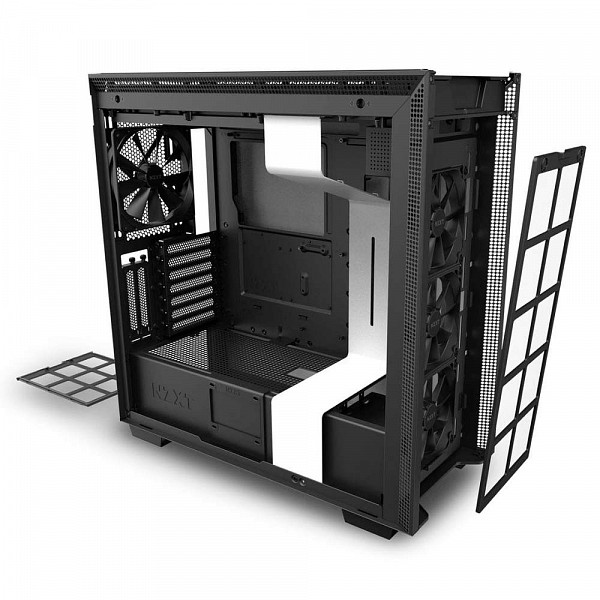 Gabinete Gamer NZXT H710i, Mid Tower, Com 4 Fans, Vidro Temperado, White, S-Fonte, CA-H710I-W1
