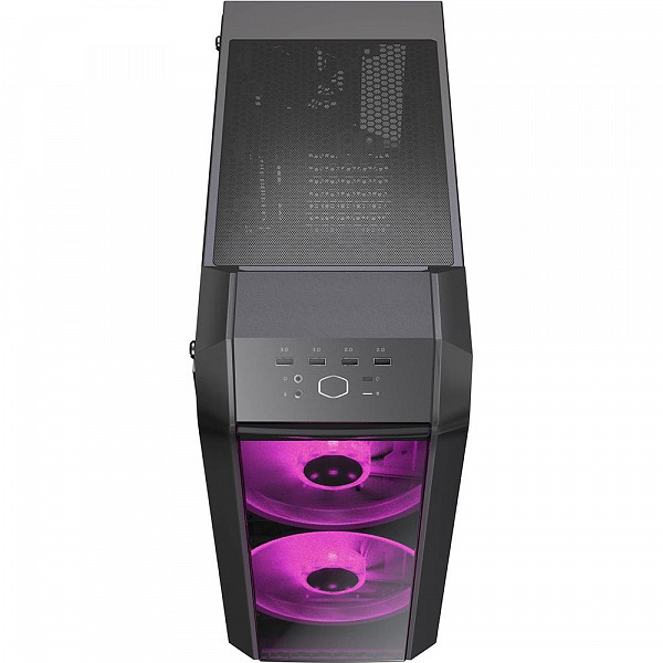 Gabinete Gamer Cooler Master MasterCase H500, RGB, 3 Coolers, Lateral em Vidro, Iron Grey - MCM-H500-IGNN-S00