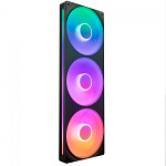 Kit Fan 360mm NZXT F360 RGB Core, 3 Ventoinhas De 120mm, Single-Frame, Preto, RF-U36HF-B1