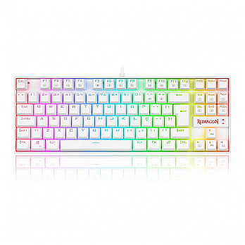 Teclado Magnético Gamer Redragon Kumara Pro, RGB, Switch Red, ABNT2, Branco - K552W-RGB-PRO (PT-RED)