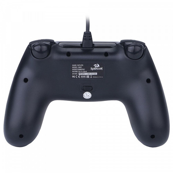 Controle Redragon Saturn PC/PS3 Preto Fosco/Vermelho - G807
