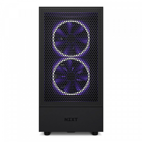 Gabinete NZXT H5 Flow, Mid Tower, RGB, ATX, Lateral e Frontal em Vidro Temperado, 2x Cooler Fan, Preto - CC-H51FB-01