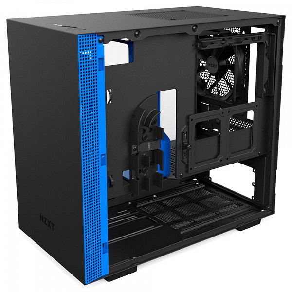 Gabinete NZXT H200, com FAN, Lateral em Vidro, Preto/Azul - CA-H200B-BL