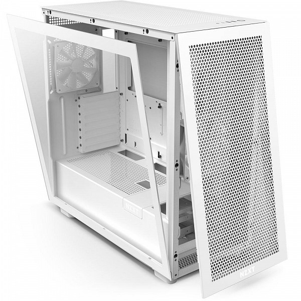 Gabinete NZXT H7 Flow, Mid Tower, ATX, Lateral em Vidro Temperado, 2x Fans, Branco - CM-H71FW-01