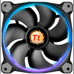 Kit Fan com 3 Unidades Thermaltake Riing 12, RGB 120mm, CL-F042-PL12SW-B