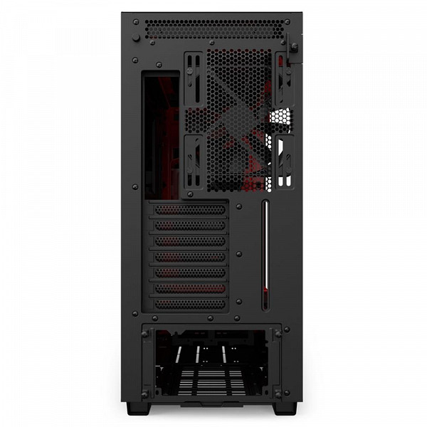 Gabinete Gamer NZXT H710, Mid Tower, com FAN, Lateral em Vidro, Preto/Vermelho - CA-H710B-BR