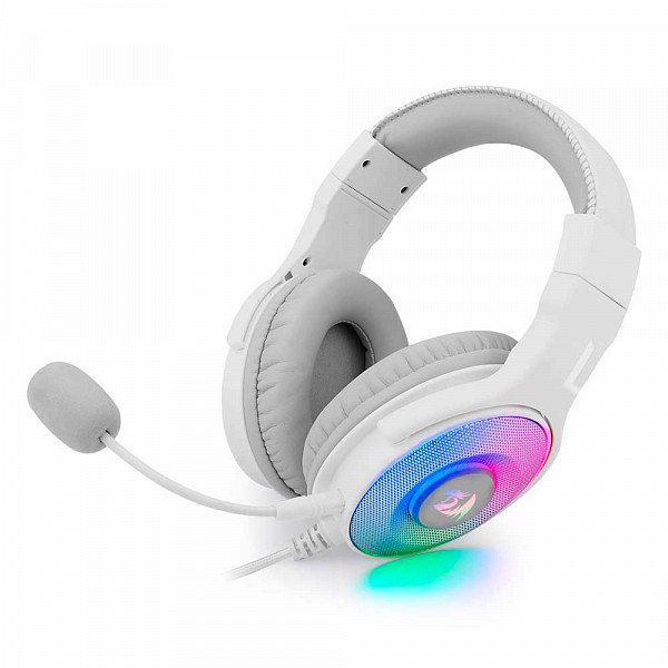 Headset Gamer Redragon Pandora 2 Lunar, RGB, USB + 3.5mm, Branco - H350RGB-1