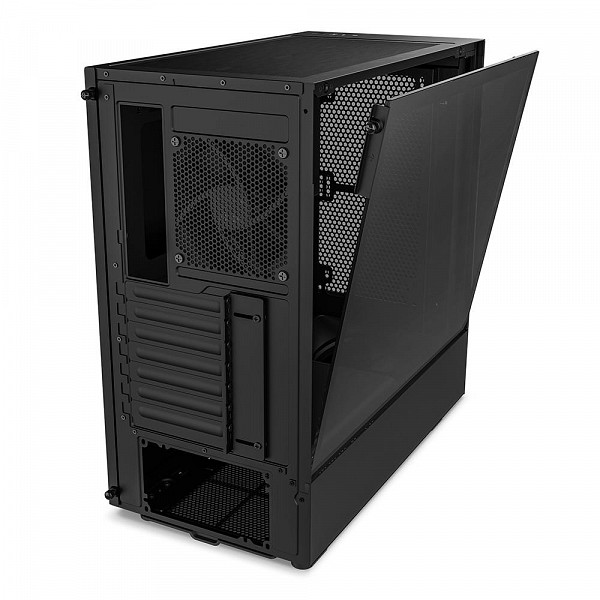 Gabinete NZXT H5 Flow, Mid Tower, RGB, ATX, Lateral e Frontal em Vidro Temperado, 2x Cooler Fan, Preto - CC-H51FB-01