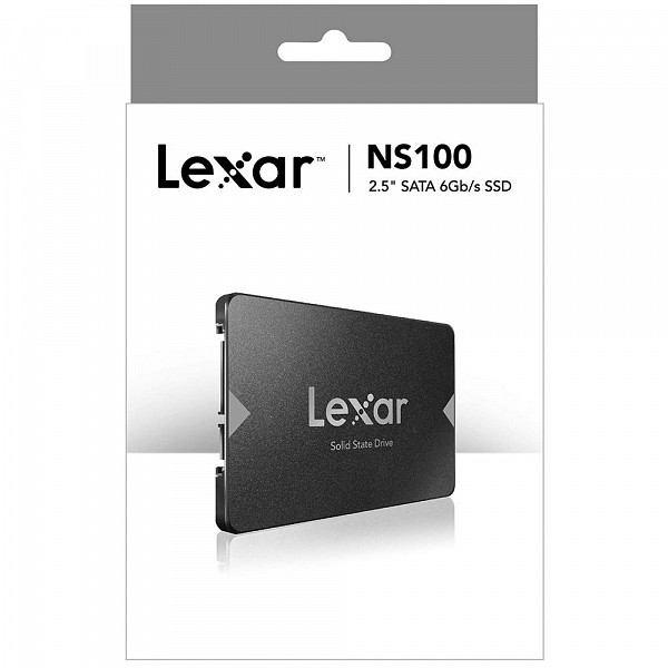 SSD Lexar NS100, 256GB, SATA, Leitura 520MB/s - LNS100-256RBNA