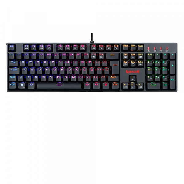 Teclado Gamer Redragon Surara PRO, RGB, Preto, Switch Óptico Azul