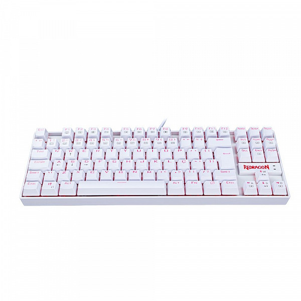 Teclado Mecânico Gamer Redragon Kumara Branco Switch Outemu Azul LED Vermelho ABNT2 - K552W-2 (Blue)