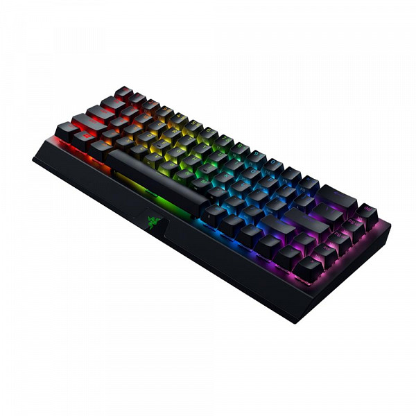 Teclado Mecânico Gamer Sem Fio Razer BlackWidow V3 Mini 65%, Chroma, Wireless/Bluetooth/USBc, Razer Switch Green, US, Preto - RZ03-03891500-R3U1
