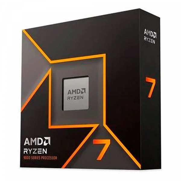 Processador AMD Ryzen 7 9700X, 3.8 GHz (5.5 GHz), Cache 32 MB, 8 Núcleos, 16 Threads, AM5 - 100-100001404WOF