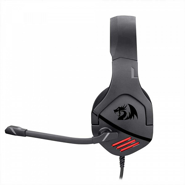 Headset Gamer Redragon Theseus, 3.5mm + USB, Black, H250
