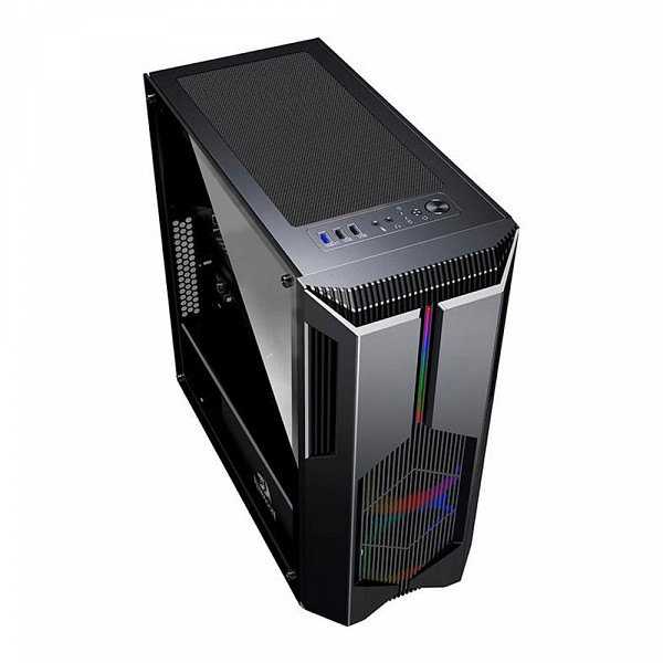 Gabinete Gamer Redragon Grindor, Mid Tower, 2x Fans 120mm RGB, Lateral em Vidro Temperado, Preto - GC-616