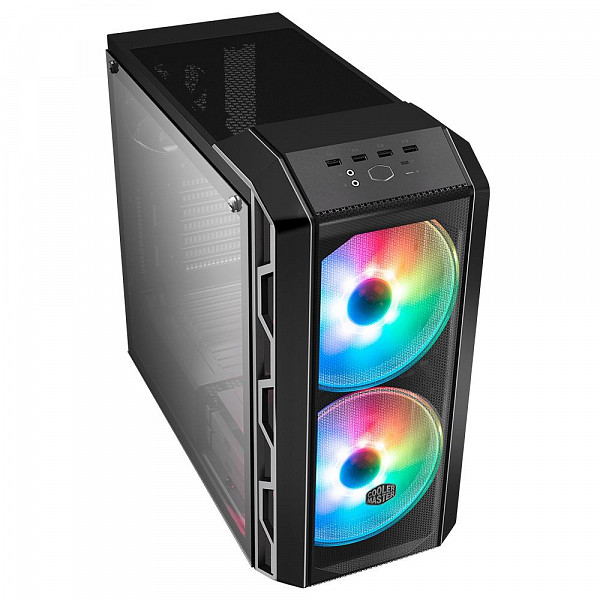 Gabinete Gamer Cooler Master Mastercase H500, 3x Fans (2x ARGB Frontais, 1x Traseira), Lateral em Vidro Temperado, Cinza - MCM-H500-IGNN-S01