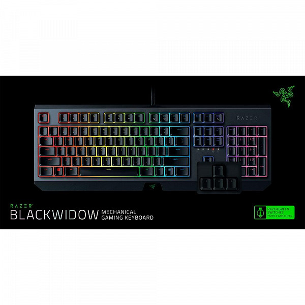 Teclado Mecânico Gamer Razer BlackWidow, Chroma, Razer Switch Green, US - RZ03-02860100-R3M1