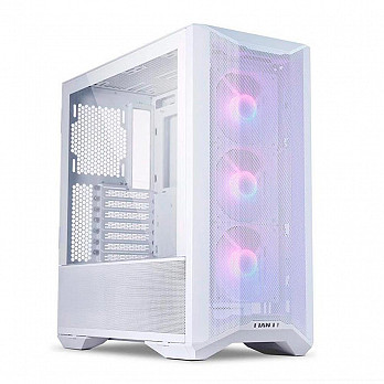 Gabinete Gamer Lancool Lian Li, RGB, 3x Fans ARGB, Laterais em Vidro Temperado, USB-C, Branco Neve - LANCOOL II MESH C RGB-S