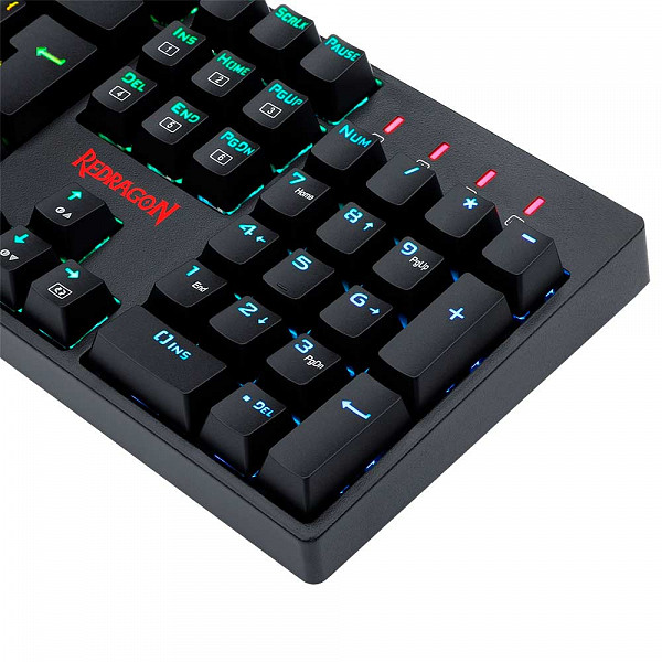 Teclado Gamer Redragon Surara PRO, RGB, Preto, Switch Óptico Azul