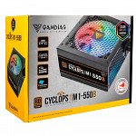 Fonte Gamdias Cyclops M1-550B, 550W, RGB, 80 Plus Bronze, Cybenetics, Teclab, PFC Ativo