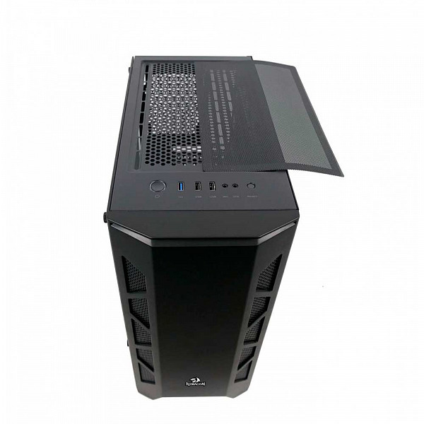 Gabinete Gamer Redragon Starscream, Mid Tower, Vidro Temperado, Black, Sem Fonte, Sem Fan, GC-610B