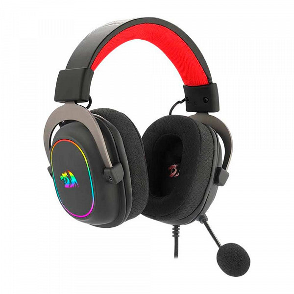 Headset Gamer Redragon Zeus X, USB, 7.1 Surround, RGB, Black