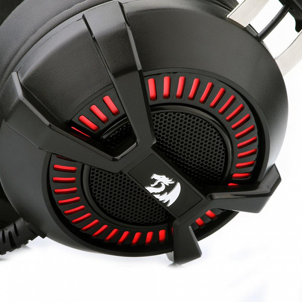 Headset Gamer Redragon P2 Preto e Vermelho BIO H801