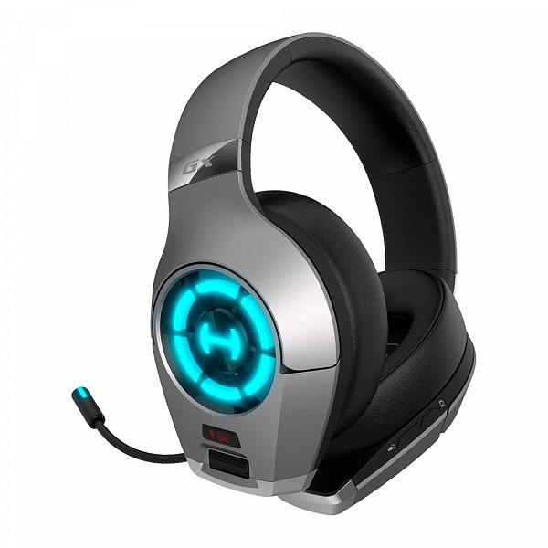 Headset Gamer Edifier Hi-Res GX Hecate, Microfone com Haste Retrátil, P2, USB Type-C, LED, Modo Game - GX-Cinza