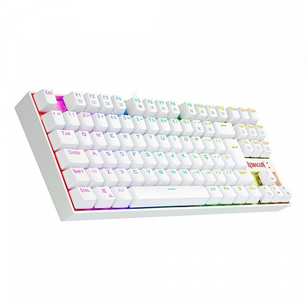 Teclado Magnético Gamer Redragon Kumara Pro, RGB, Switch Red, ABNT2, Branco - K552W-RGB-PRO (PT-Blue)
