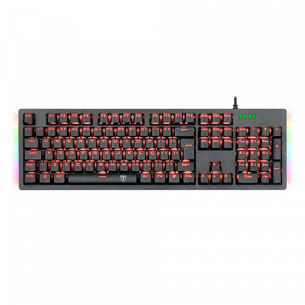 Teclado Mecânico Gamer T-Dagger Bermuda, LED Vermelho e Underglow RGB, Switch Outemu Blue, ABNT2, Preto - T-TGK312-BL (PT-RED LED)