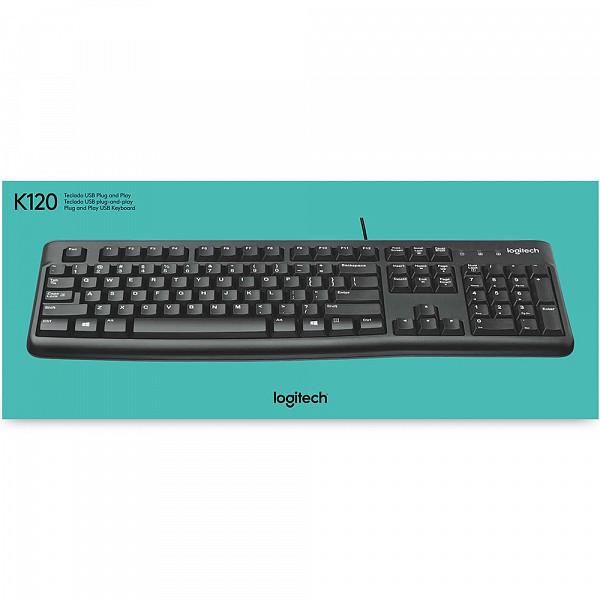 Teclado Logitech K120 Preto ABNT2