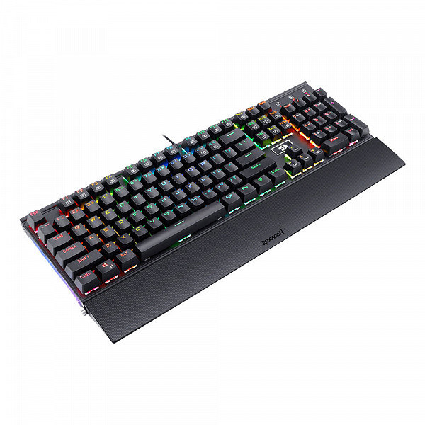 Teclado Mecânico Gamer Redragon Rahu K567 Rgb, Switch Outemu Blue, Black