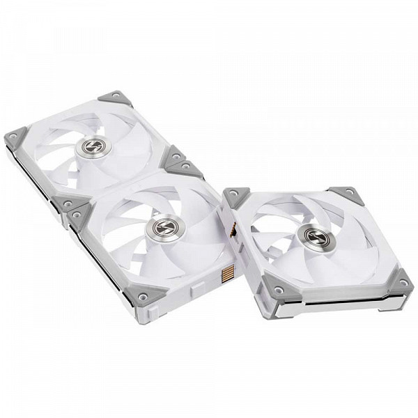 Kit Fan com 3 Unidades, Lian Li, Uni SL120, RGB, 120mm, Hidráulico, 1900RPM, White UF-SL120-3W