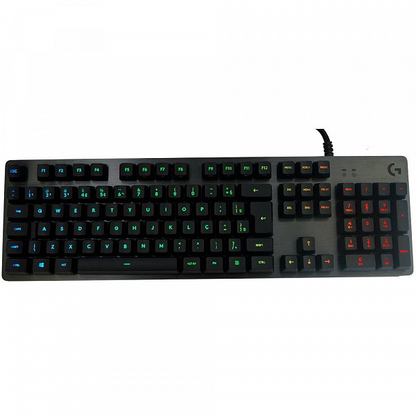Teclado Mecânico Gamer Logitech G512 Carbon, RGB, Switch GX Brown, ABNT2 - 920-009400
