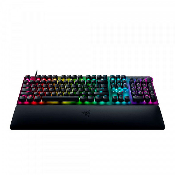 Teclado Gamer Razer Huntsman V2 Linear, Chroma RGB, Switch Vermelho, com Apoio de Pulso, Preto