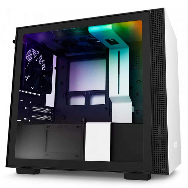 Gabinete Gamer NZXT H210i, Mini Tower, Com 2 Fans, Vidro Temperado, White, S-Fonte, CA-H210I-W1