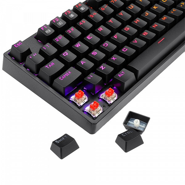 Teclado Óptico-Mecânico Gamer Surara Pro, RGB, Switch Redragon Optical Red, ABNT2 - K582RGB-PRO PT-RED
