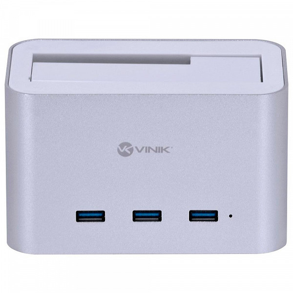 Dock Station Vinik, 1 Baia, 2.5´/3.5´, USB 3.0, Prata - DS-A30HB