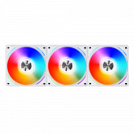 Kit Fan com 3 unidades Lian Li Uni Fan AL120, RGB, White, UF-AL120-3W