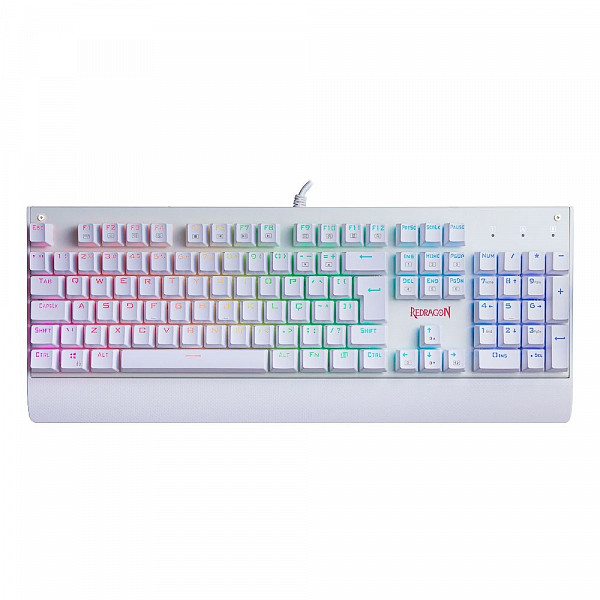Teclado Mecanico Redragon Kala Branco RGB Switch Preto, K557W-RGB  - Black