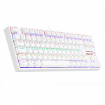 Teclado Mecânico Gamer Redragon Daksa Lunar White, Rainbow, Switch Blue, ABNT2, Branco - K576W-R (PT-BLUE)