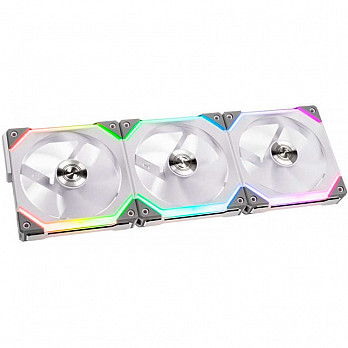 Kit Fan com 3 Unidades, Lian Li, Uni SL120, RGB, 120mm, Hidráulico, 1900RPM, White UF-SL120-3W
