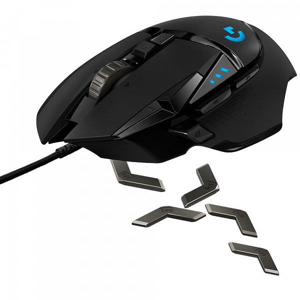 Mouse Gamer Logitech G502 HERO 16K RGB Lightsync 16000DPI - 910-005550