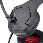 Headset Gamer Redragon Theseus, 3.5mm + USB, Black, H250
