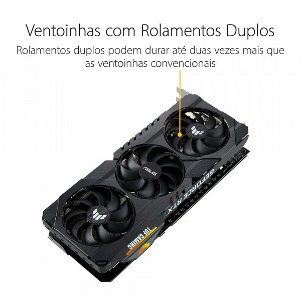 Placa de Vídeo ASUS TUF GAMING GeForce RTX 3060 12 GB OC EDITION GDDR6 - TUF-RTX3060-O12G-GAMING