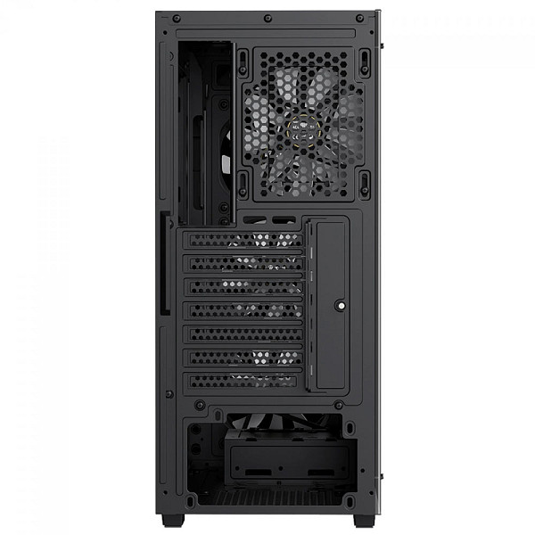 Gabinete Gamer Gamdias Aura GC1 Elite ARGB, Vidro Temperado, ATX, Mid Tower, Com 4 Fans, Sem Fonte, Black