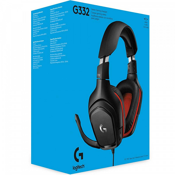 Headset Gamer Logitech G332, Stereo, Drivers 50 mm, Multi-Plataforma