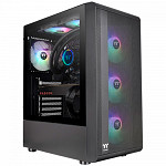 Gabinete Gamer Thermaltake S200 TG ARGB, Mid Tower, Vidro Temperado, ATX, Black, Sem Fonte, Com 3 Fans, CA-1X2-00M1WN-00